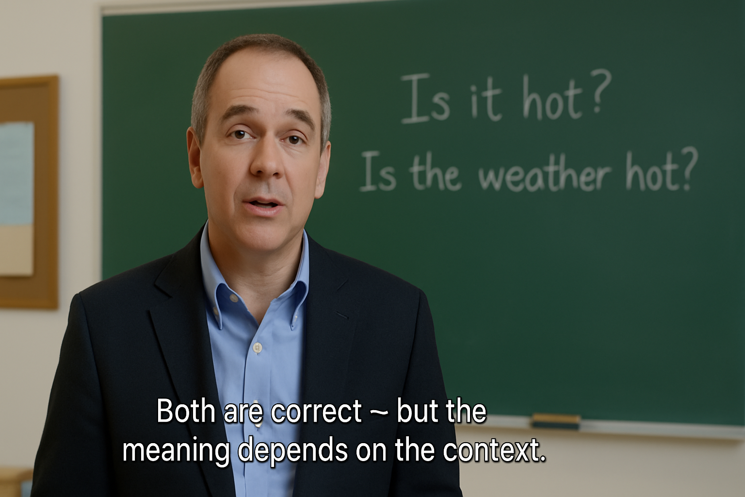 Is it hot? Is the weather hot? Hangisi doğru?