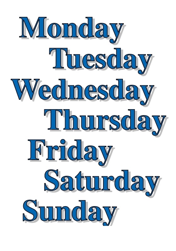 days of the week