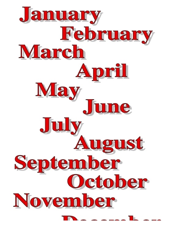 months of the year