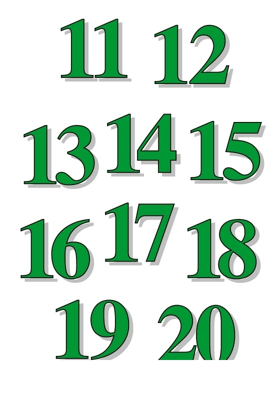 numbers 11-20