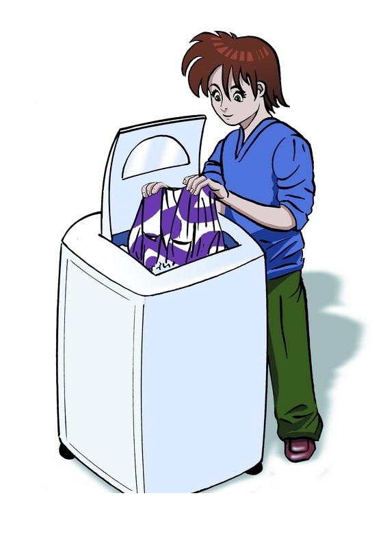 wash the clothes