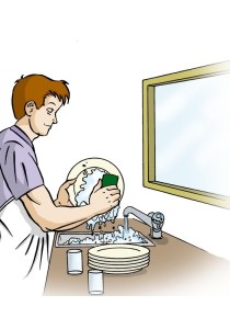 wash the dishes