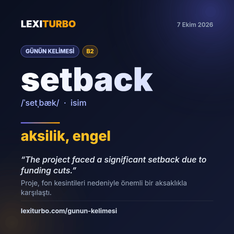 setback: aksilik, engel