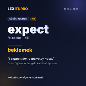 expect: beklemek