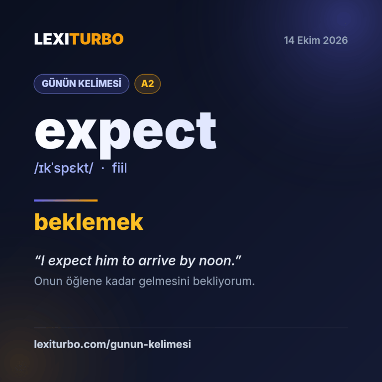 expect: beklemek