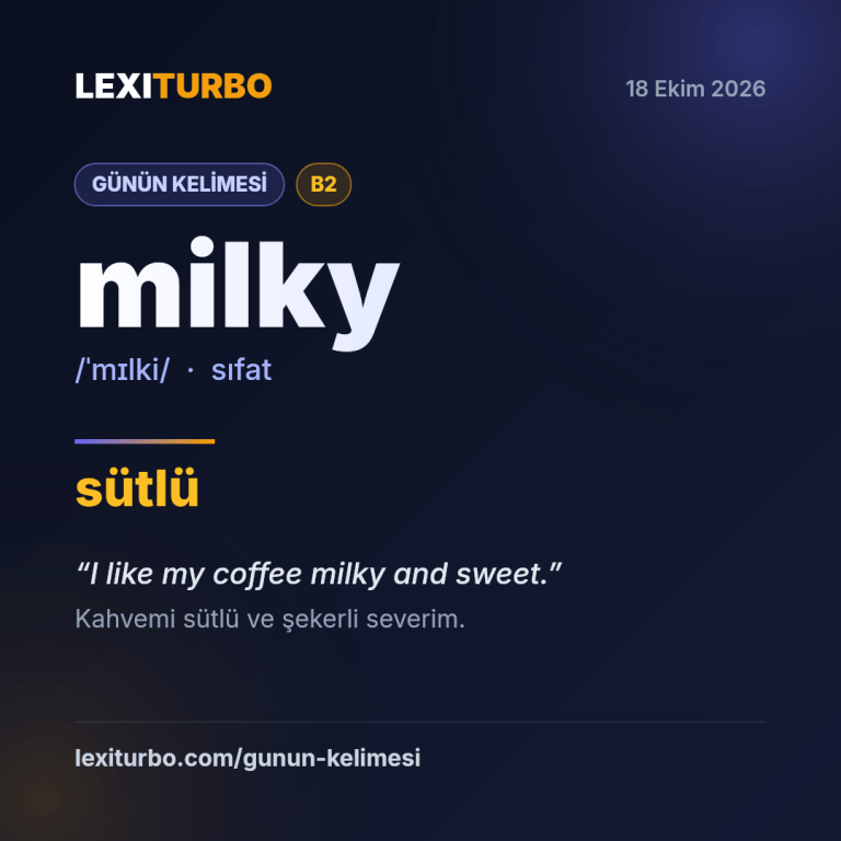 milky: sütlü