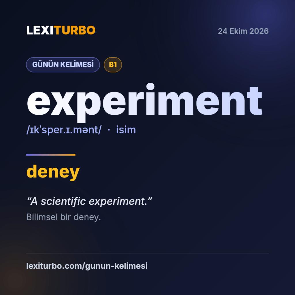 experiment: deney